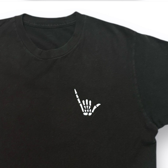 CALL YOUR MOTHER Black Crew Neck Shirt Shark Bait Beach VINTAGE - Picture 3 of 4